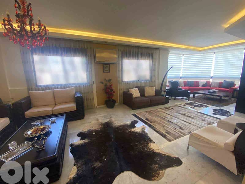 FURNISHED IN AIN EL MRAISSEH + SOLAR SYSTEM (170SQ) 2 BEDS , (JNR-270) 0