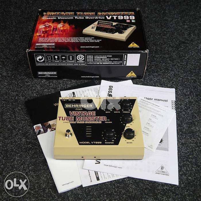Behringer VT999 Vintage Tube Monster Overdrive Pedal,12AX7 Preamp Tube 3