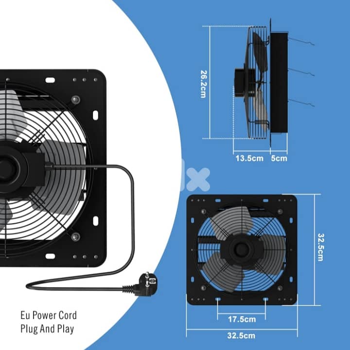 Aygrochy 250mm Air Inlet and Exhaust Fan/ 4$ delivery 2