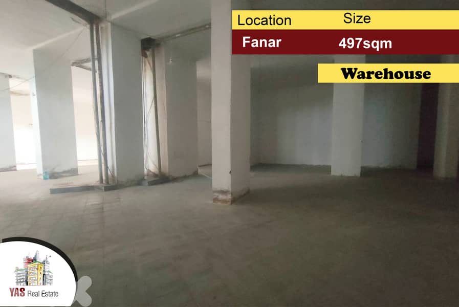Fanar 497m2 | Warehouse | Easy Ramp | Perfect Investment | AA MJ | 0