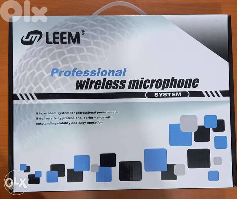2 mic wireless,1 mic hand + 1 mic clip,brand leem,new not used 3
