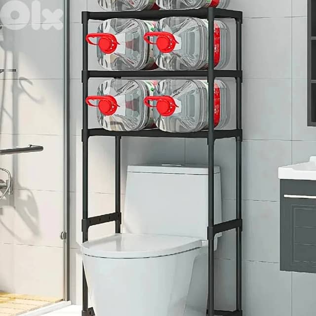 Over Toilet Storage Shelf - 3 Tier Washing Machine Rack, B/W 3