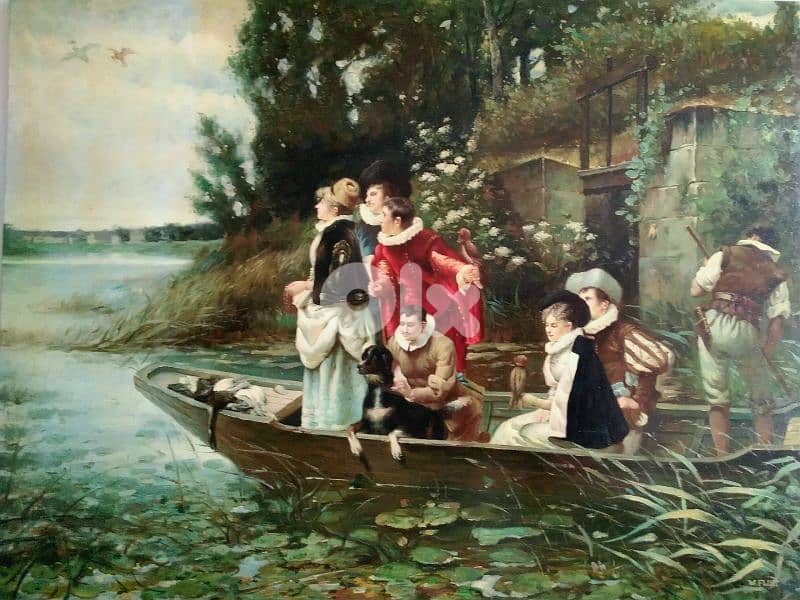 Old English Oil Painting on canvas 2