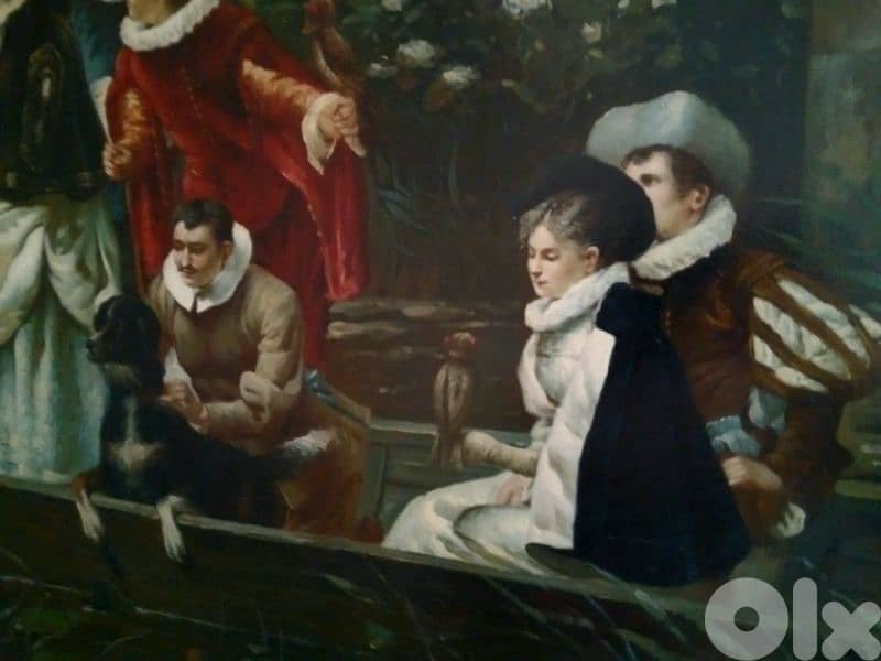 Old English Oil Painting on canvas 4