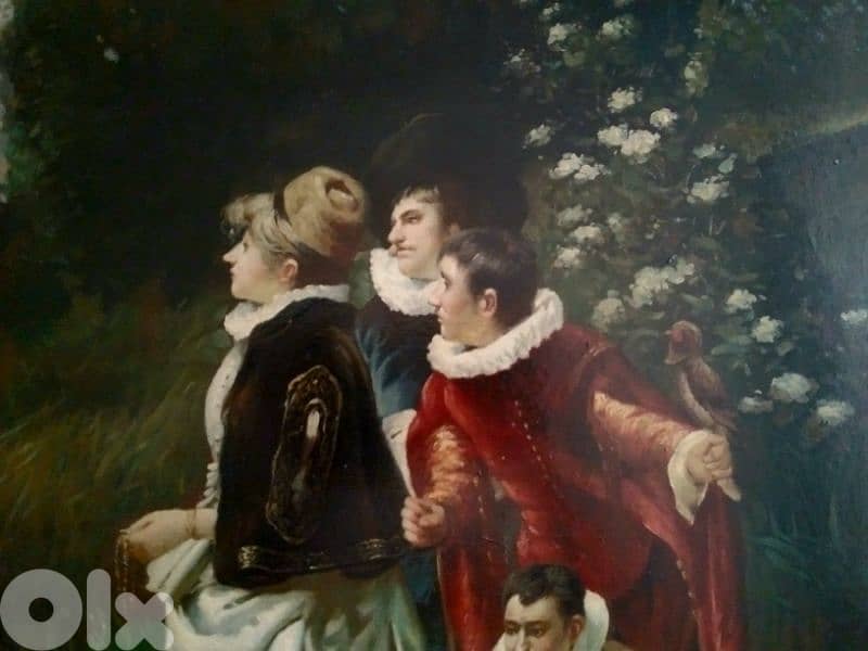 Old English Oil Painting on canvas 5