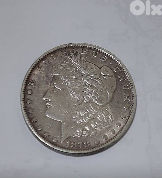 USA One Morgan Dollar silver Coin year 1878 weight 26.5 grams 0