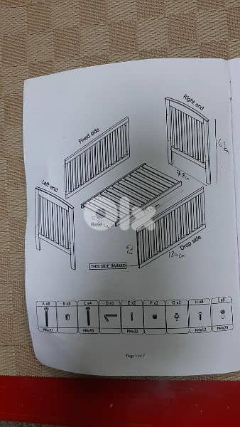 wooden bed Chloe + mattress +mosquito net and stand +gift 8