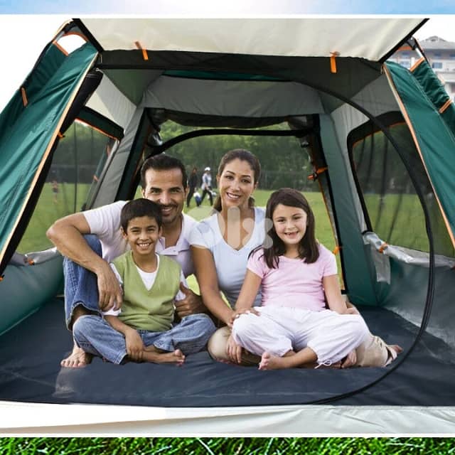 Automatic Camping Tent for 3-4 Campers, Sky Blue Outdoor Tent خيمة 3