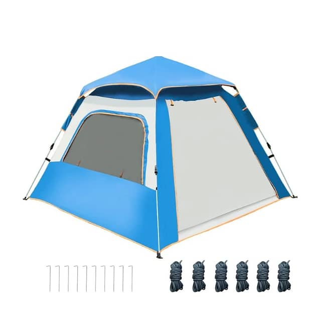 Automatic Camping Tent for 3-4 Campers, Sky Blue Outdoor Tent خيمة 8