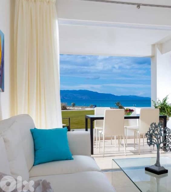 101 SQM Beachfront Apartment in Chania, Crete, Greece with Sea View 0