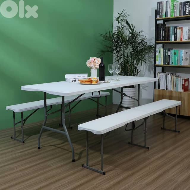 Folding Camping Table for Outdoor Picnics, BBQ & Garden, White, طاولة 11