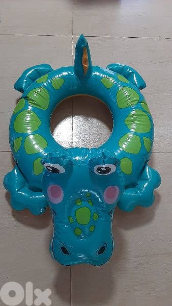5 items:2 Intex baby floats +baby neck ring +float ring +boat mcqueen 4
