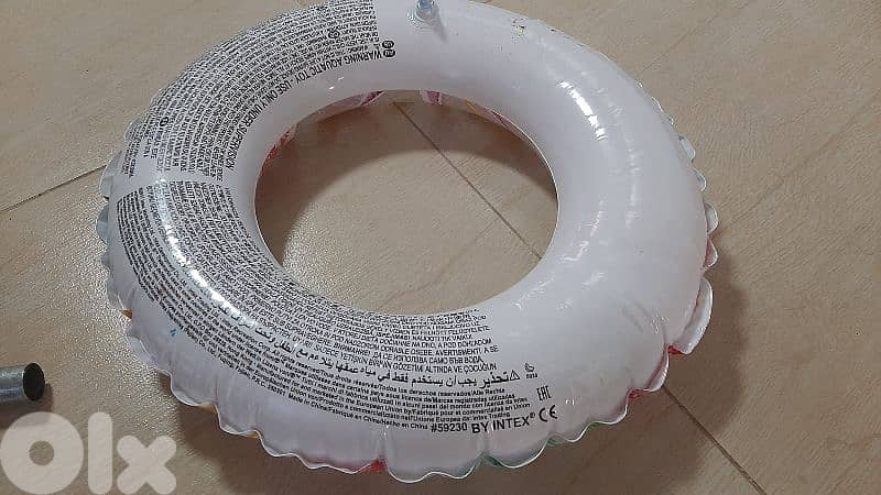 5 items:2 Intex baby floats +baby neck ring +float ring +boat mcqueen 11