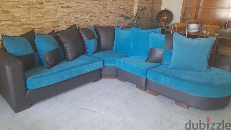 living room with wood table 1