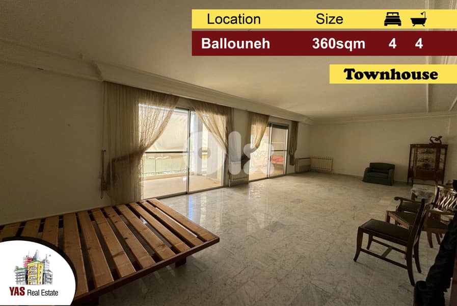 Ballouneh 360m2 | Townhouse | Private Street |Unique Concept | WA | 0