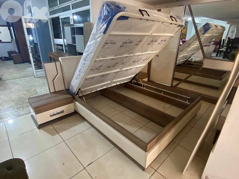 اوضة نوم سحاب تركية تخت بفتح مكانيزيوم 3