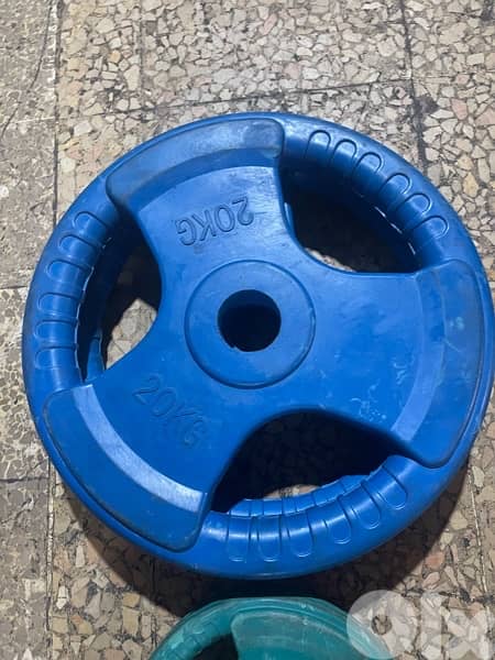 Olympic plates coloured new 50kg very good quality 1