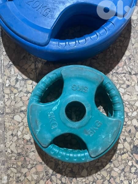 Olympic plates coloured new 50kg very good quality 2
