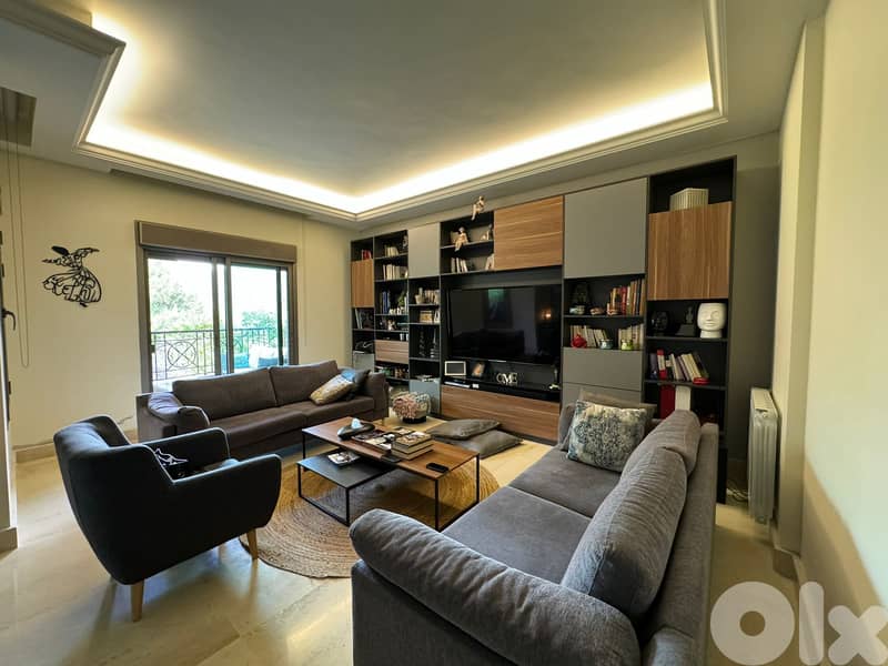 L15831-Semi-Furnished Apartment With Terrace For Sale In Baabdat 0