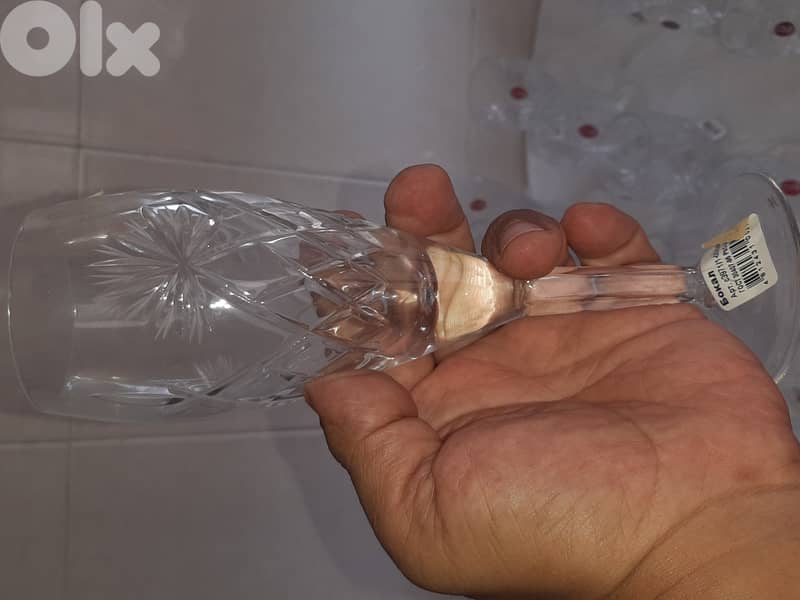 طقم كبايات كريستال روسي اصلي نقي منقوش 150ml عدد 6 1