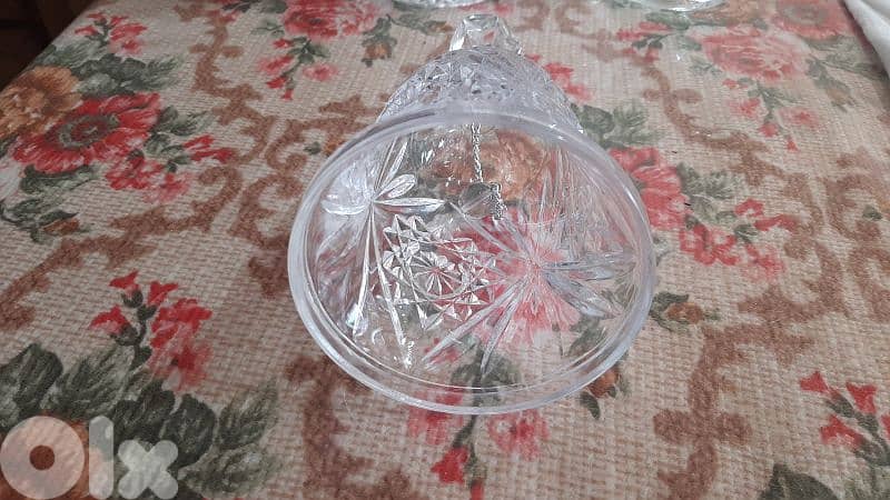 جرس كريستال روسي نقي منقوش 0