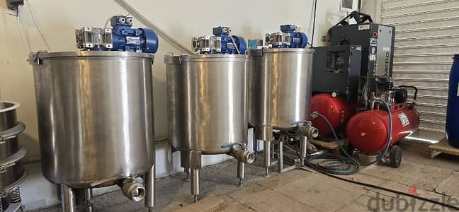 stainless mixing containers
