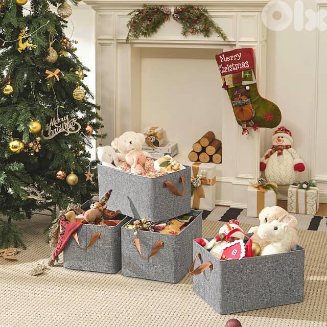 Foldable Storage Box - Grey Fabric Organizer for Clothes & Closet 6