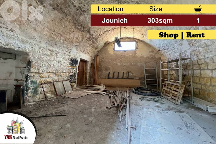Jounieh 303m2 | 303m2 Terrace | Shop | Rent | Old Souks | Sea View |EH 0