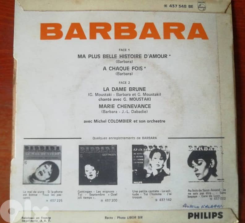 Barbara 45t 7" vinyl 1