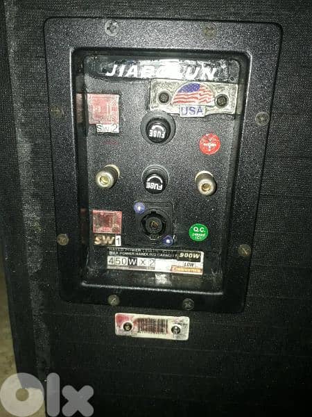 Vintage double bass JBN 900Watts 4ohms(output 4 extra sp. ) made in USA 6