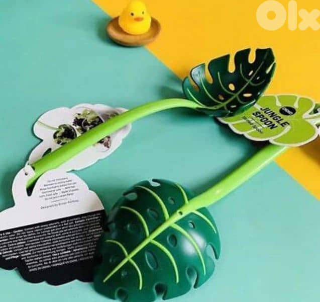 creative jungle leaf shape cooking spoon 3$ 8