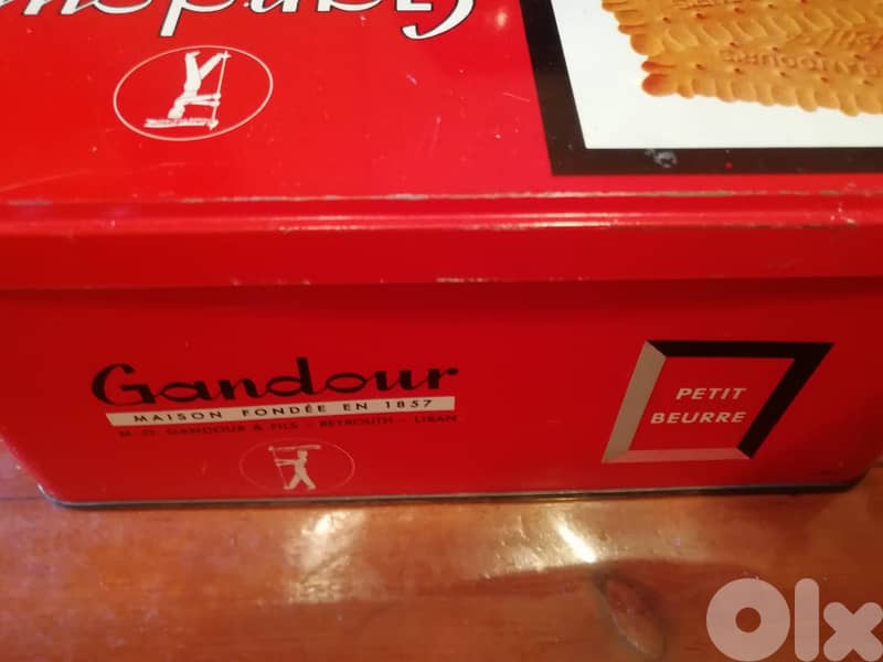 Gandour petie beurre collectible vintage tin box 0