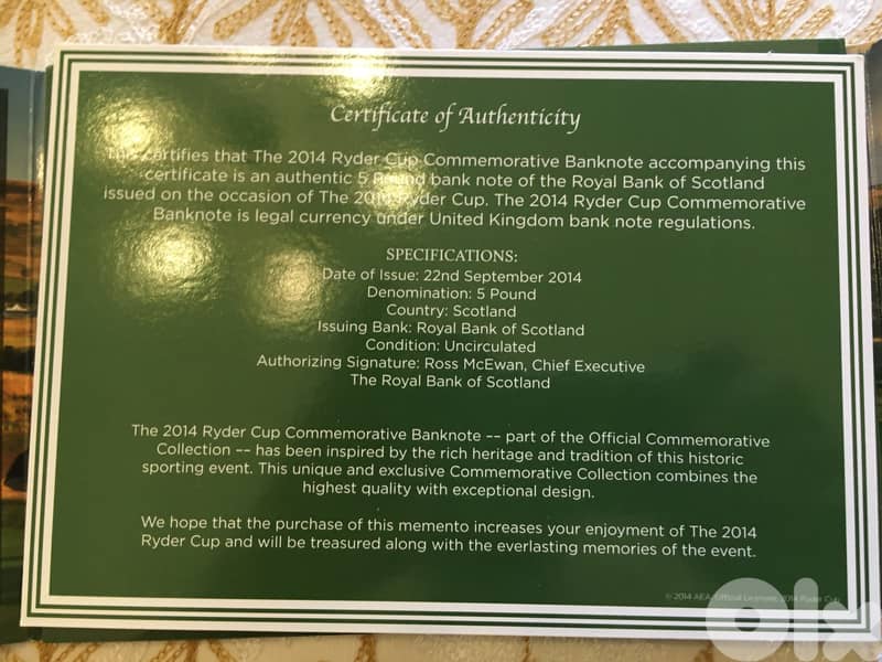 Commemorative Bank Note 5 pounds bank of so 3