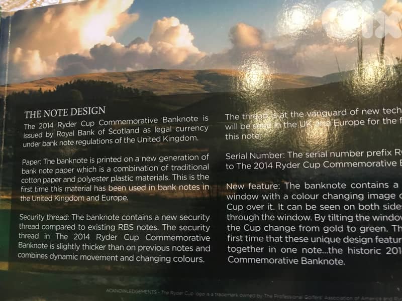 Commemorative Bank Note 5 pounds bank of so 4