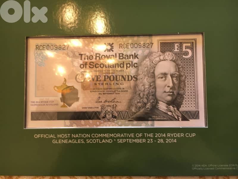 Commemorative Bank Note 5 pounds bank of so 8