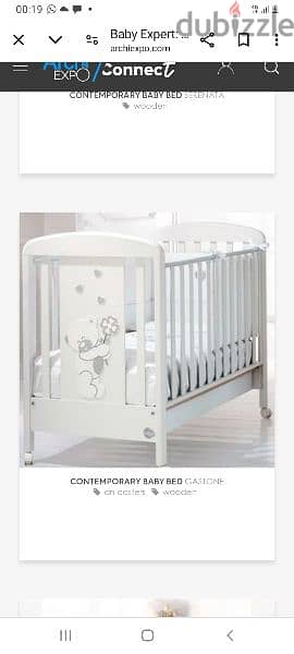 Italian baby bed like new Baby Expert