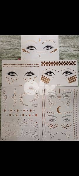 women's gold glitter tattoo 2