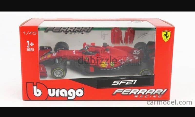 Ferrari SF21 Carlos Seinz Jr diecast car model 1;43 5