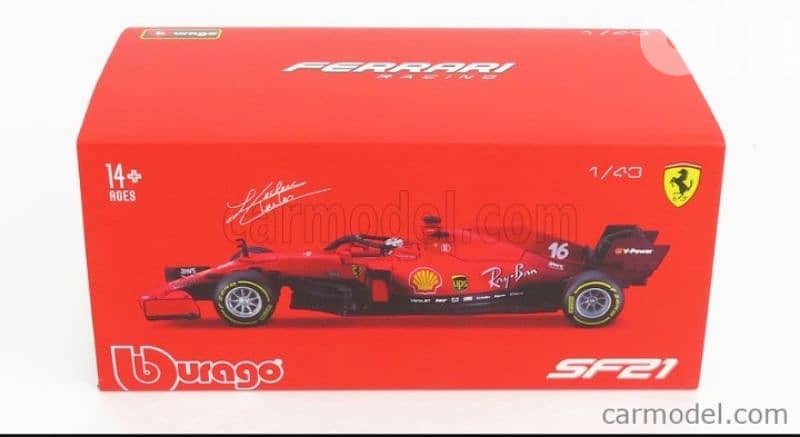Ferrari SF21 C. Leclerc diecast car model 1;43. 7
