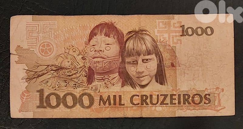 Brasil 1000 Cruzeiros 1990 P-231b 1