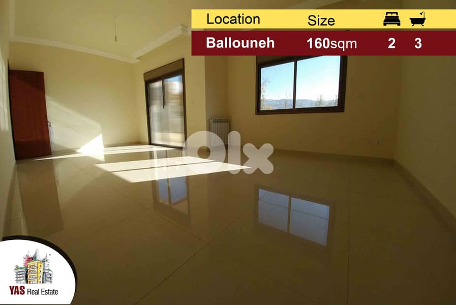 Ballouneh 160M2 + 25m2 Terrace | New | Luxurious | Mountain View | 0