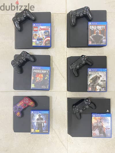 Ps4 slim 500GB 1 joystik 1 Game