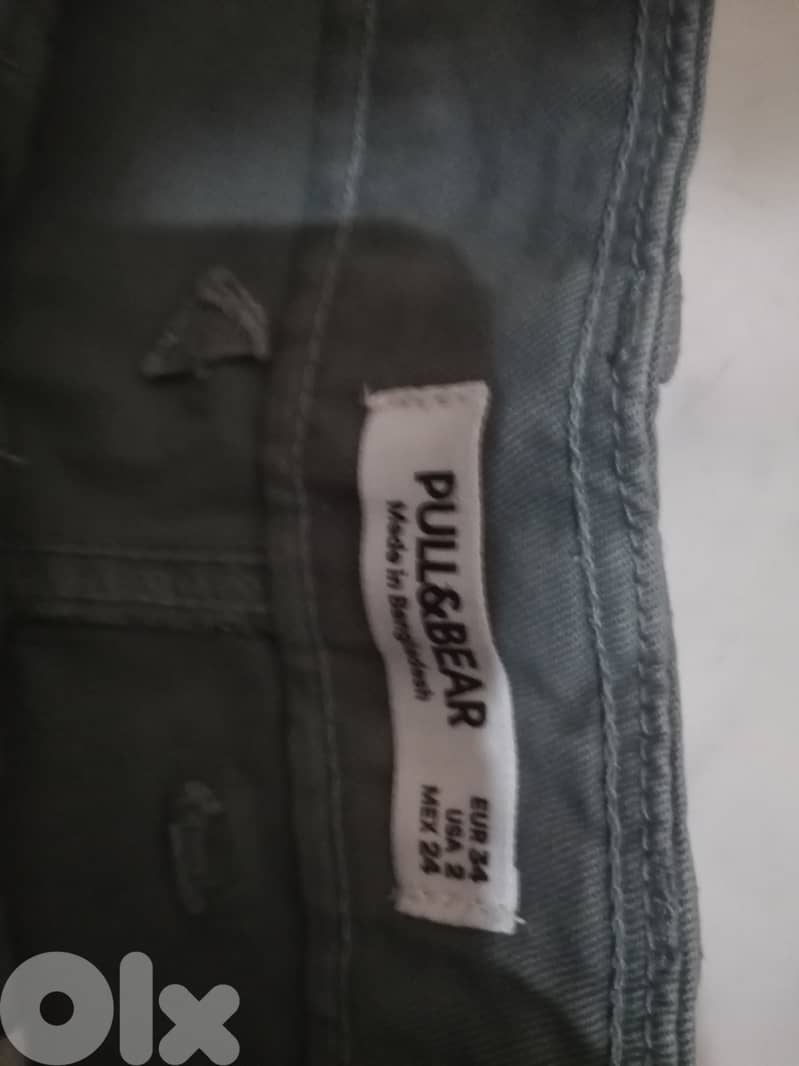 Pull and bear Green military pants 1