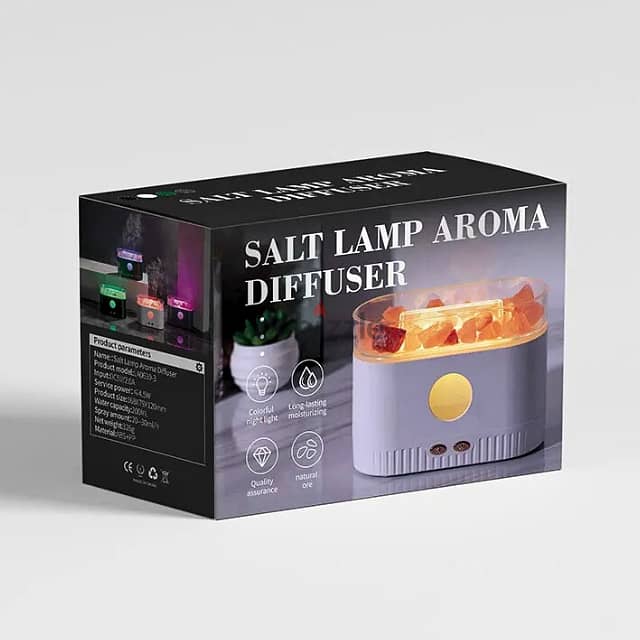 Salt Lamp Aroma Diffuser, Aromatherapy Mist Humidifier with LED Lights 10