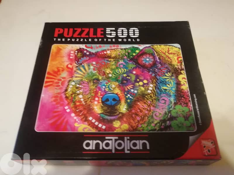 Hunky bear puzzle 500 pcs 33*48cm open box sealed puzzle bag 0