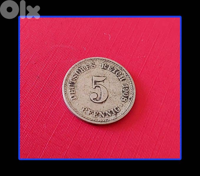 1908 Germany 5 Pfennigs Welhelm II KM# 11 0