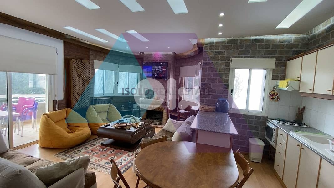 200m2 chalet+ Garden+ mountain view for Rent in Fakra- الايجار في فقرا 3