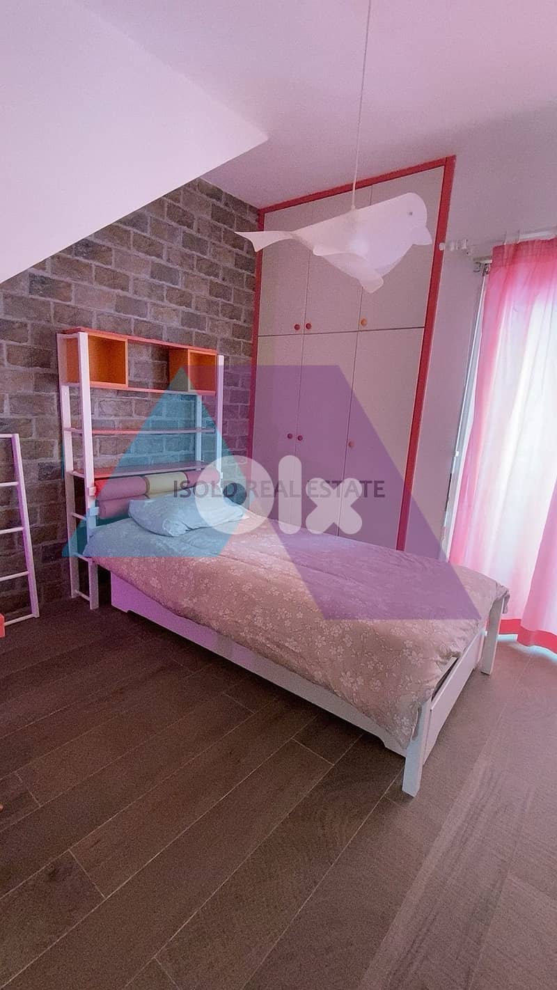 200m2 chalet+ Garden+ mountain view for Rent in Fakra- الايجار في فقرا 11