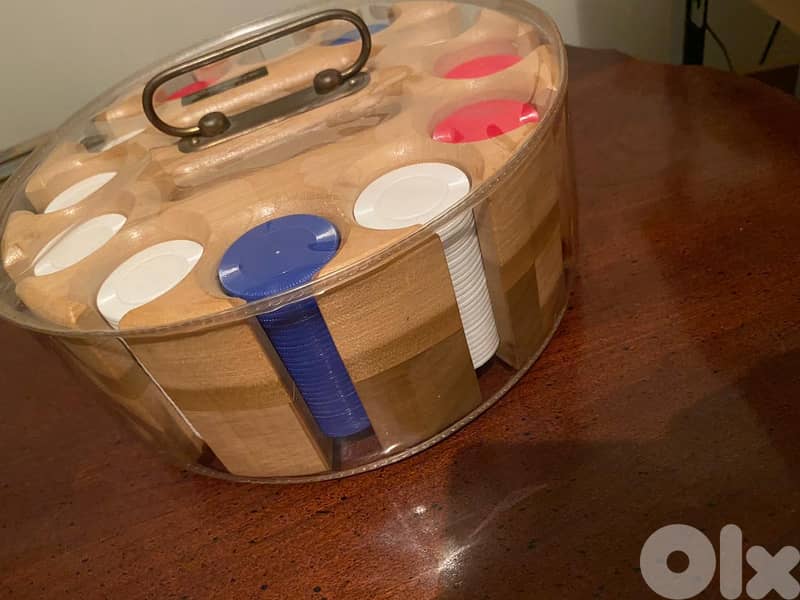 Set of Poker chips (300)  + Deck of Playing cards 1