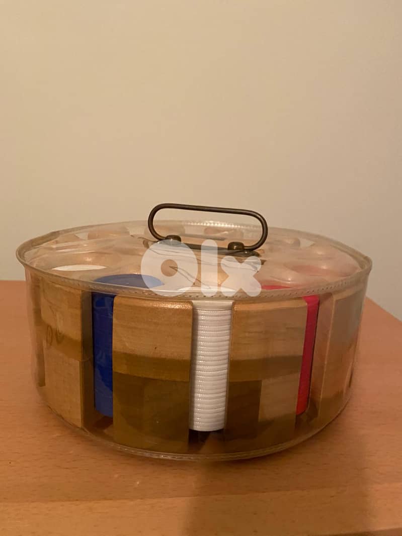 Set of Poker chips (300)  + Deck of Playing cards 2